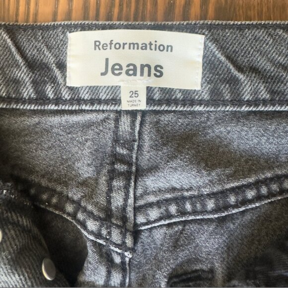 Reformation Cynthia High Rise Straight Long Jeans (25/32) - Picture 2 of 5